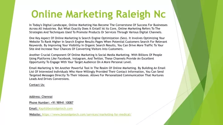 online marketing raleigh nc
