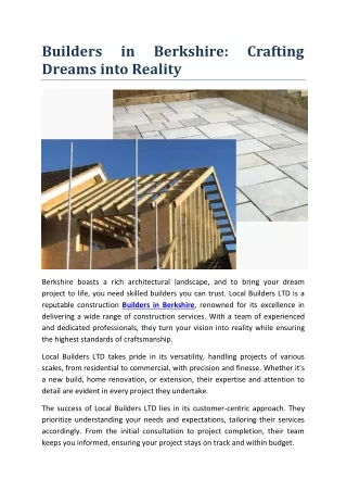 Builders in Berkshire pdf