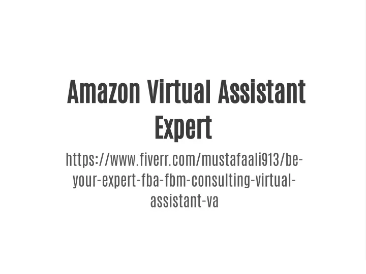 Ppt Amazon Virtual Assistant Powerpoint Presentation Free Download Id 12386446