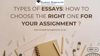 types of essays how to choose the right
