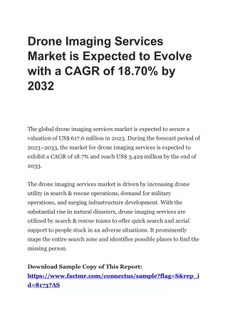 Drone Imaging Services Market