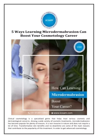 5 Ways Learning Microdermabrasion Can Boost Your Cosmetology Career