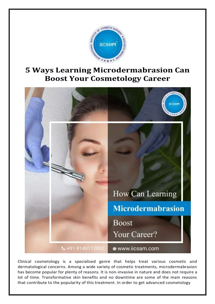 5 ways learning microdermabrasion can boost your