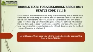 doable fixes for quickbooks error 3371 status code 11118