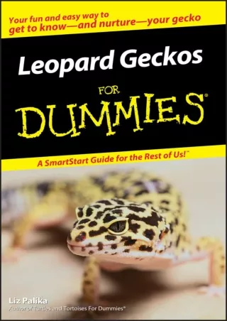 Read ebook [PDF] Leopard Geckos For Dummies