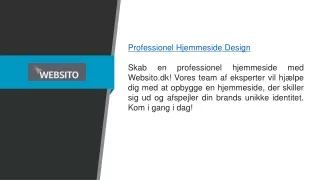 Professionel Hjemmeside Design  Websito.dk