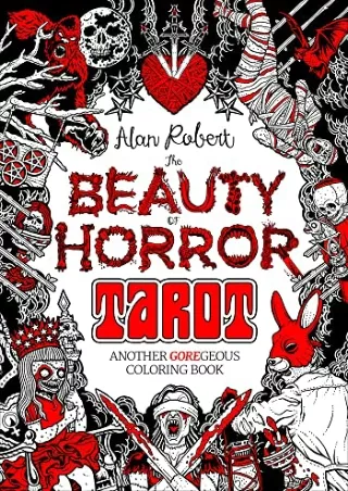 Download Book [PDF] The Beauty of Horror: Tarot Coloring Book