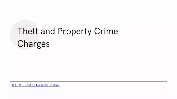 theft and property crime charges