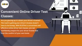 Convenient Online Driver Test Classes