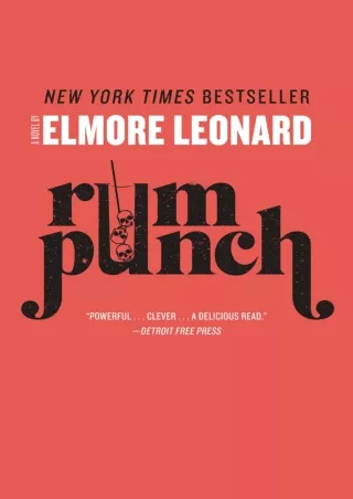 [READ DOWNLOAD] Rum Punch: A Novel
