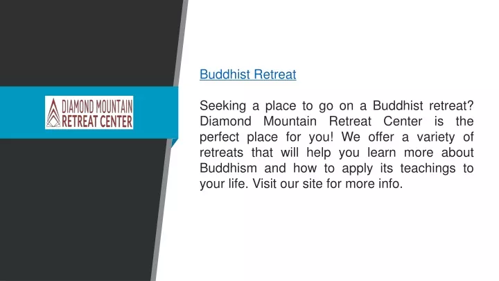 buddhist retreat seeking a place