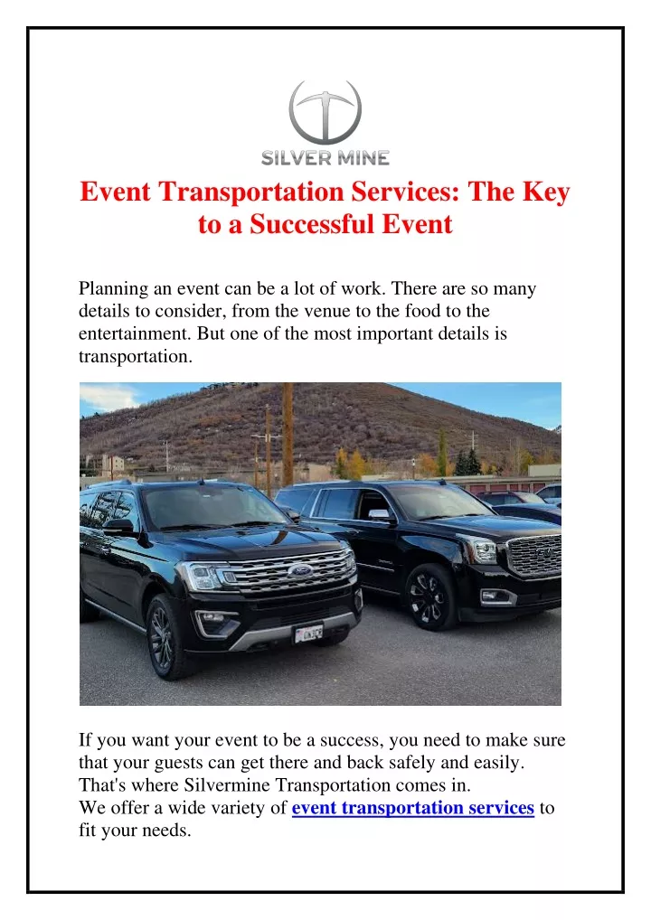event transportation services