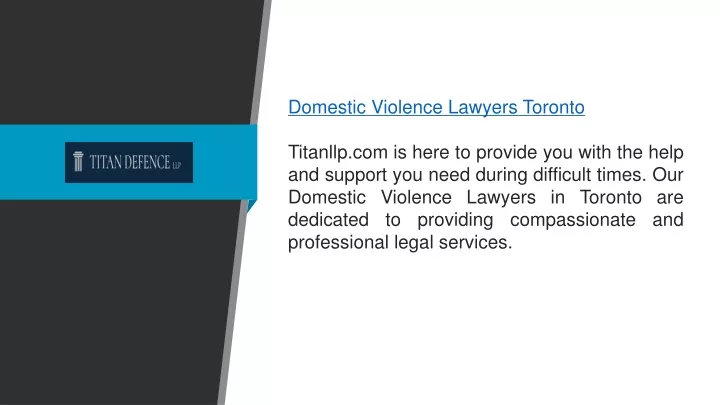 domestic violence lawyers toronto titanllp