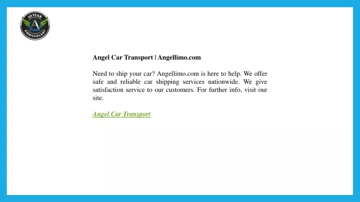 angel car transport angellimo com need to ship