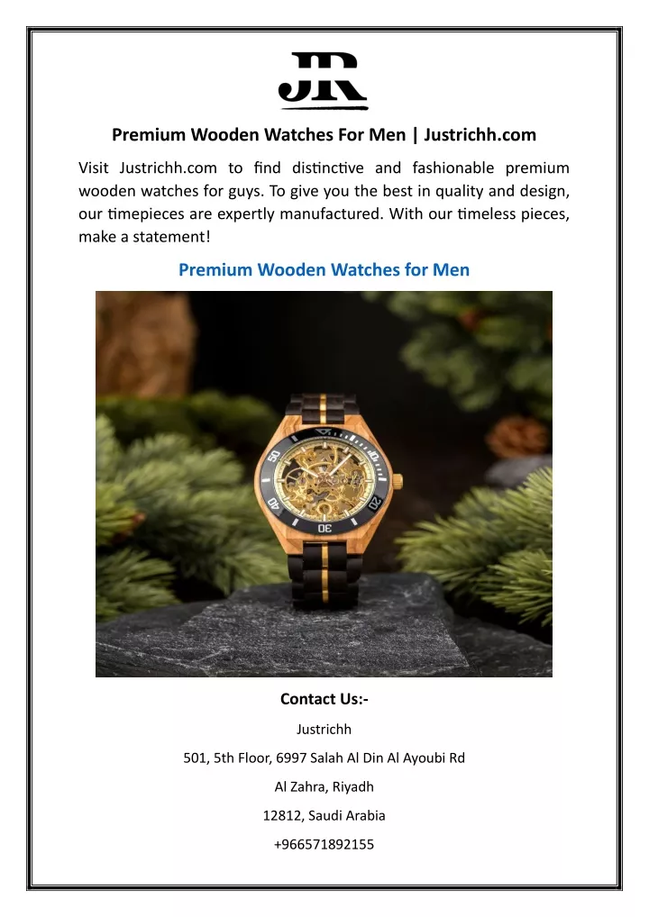premium wooden watches for men justrichh com
