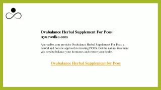 ovabalance herbal supplement for pcos ayurvedko