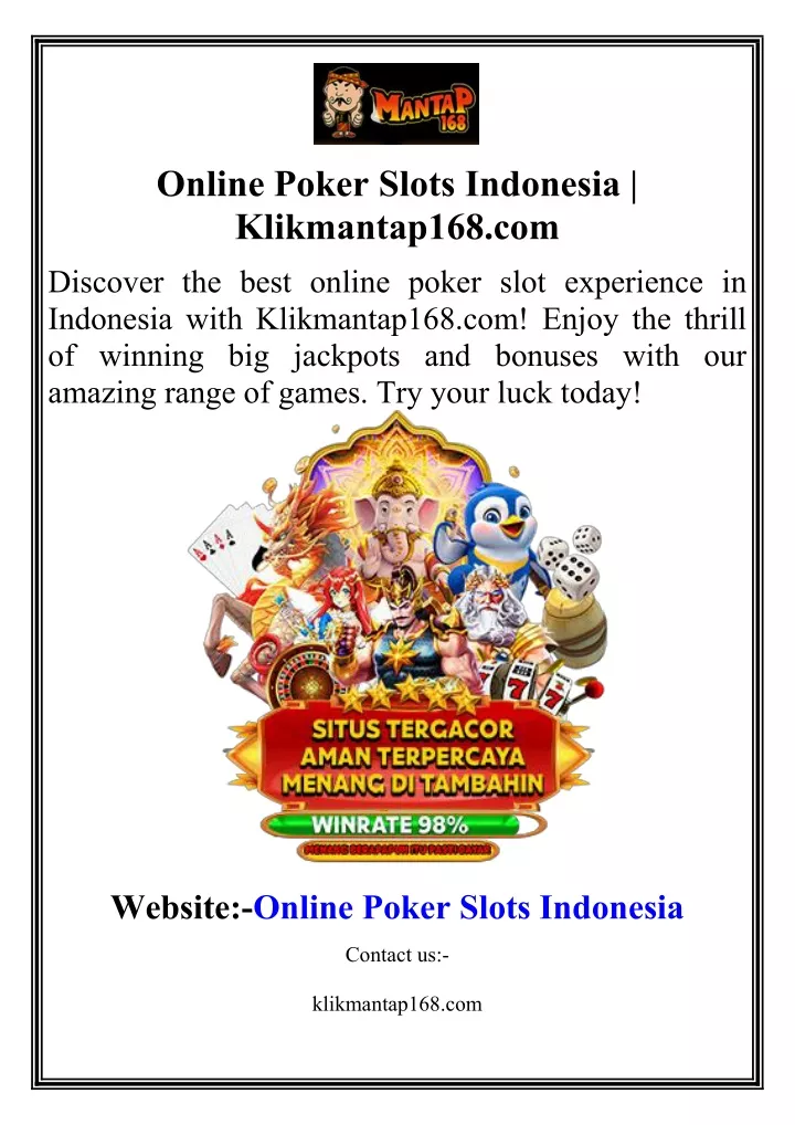 online poker slots indonesia klikmantap168 com