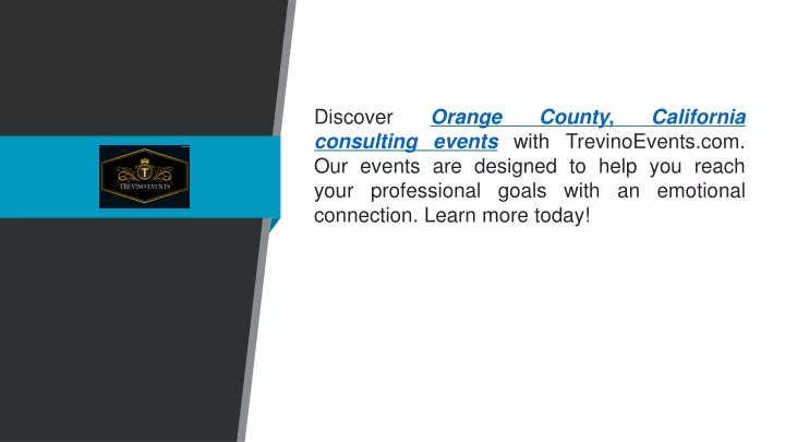 discover orange county california consulting