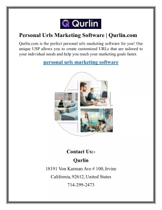 Personal Urls Marketing Software   Qurlin