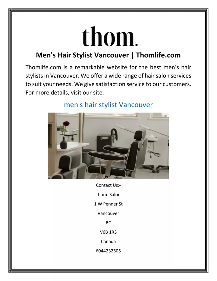 men s hair stylist vancouver thomlife com