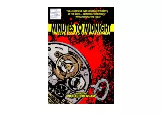 Download Minutes to Midnight Twelve Essays on Watchmen for ipad