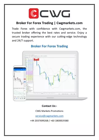 Broker For Forex Trading | Cwgmarkets.com