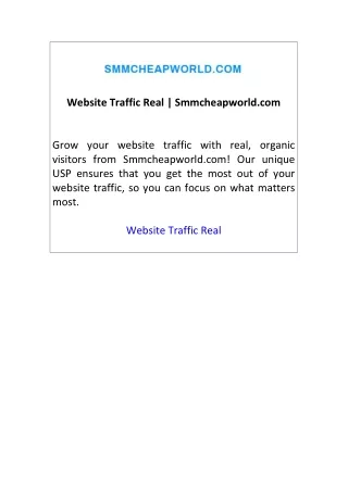 Website Traffic Real  Smmcheapworld.com 02