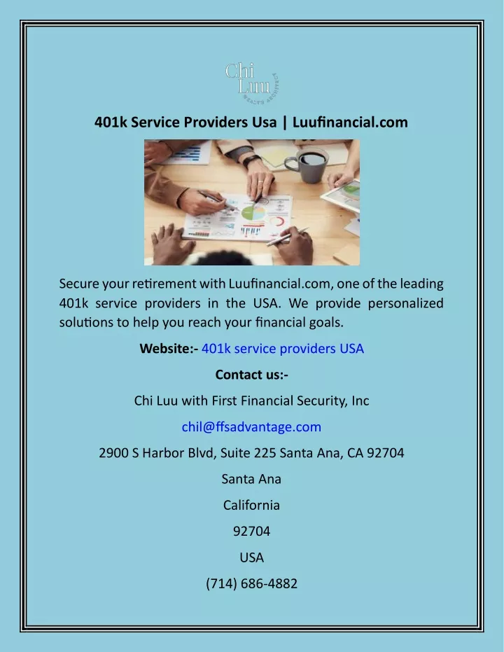 401k service providers usa luufinancial com