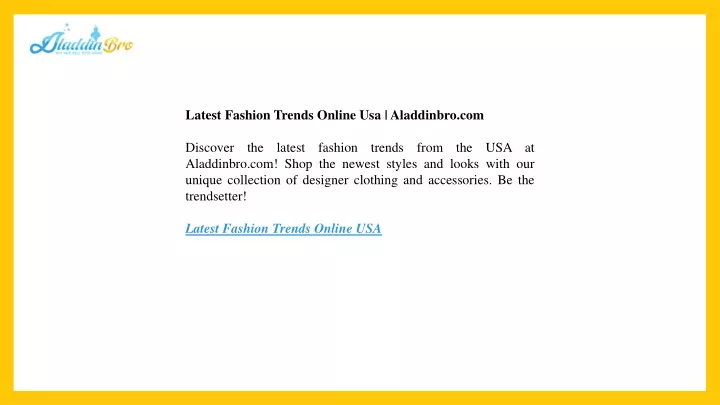 latest fashion trends online usa aladdinbro