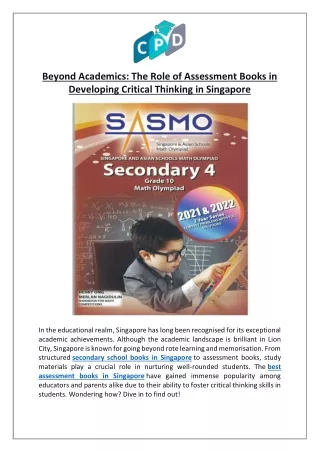 Beyond Academics: The Role of Assessment Books in Developing Critical Thinking