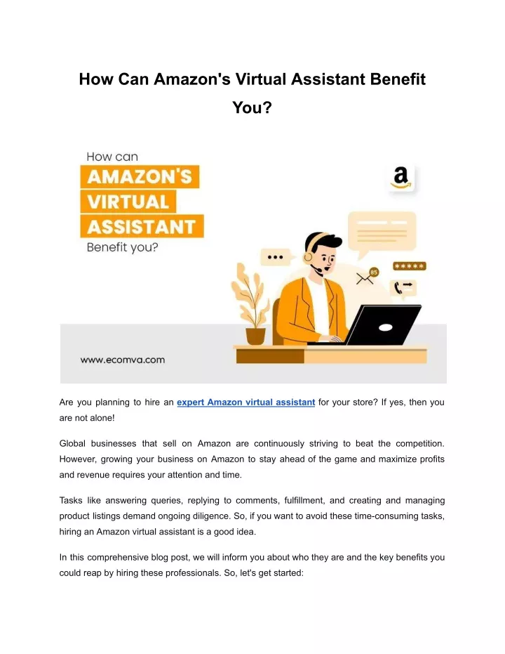 how can amazon s virtual assistant benefit