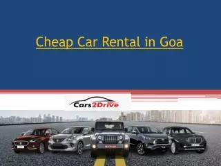 Cheap Car Rental in Goa