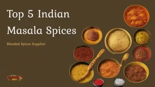 Top 5 Indian Masala Spices - Blended Spices Supplier - Kitchenhutt Spices
