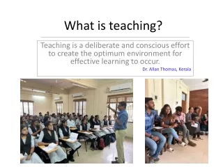 The Art of Teaching- Allan Thomas- Kerala