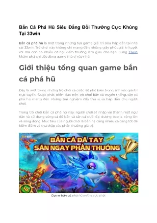 Bắn Cá Phá Hũ