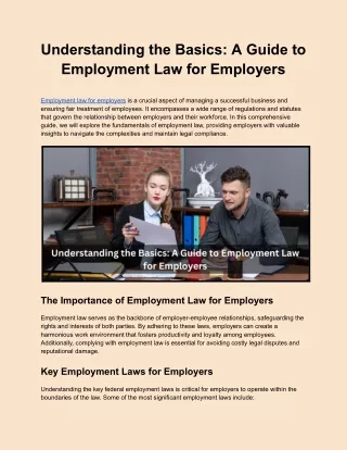 Understanding the Basics_ A Guide to Employment Law for Employers