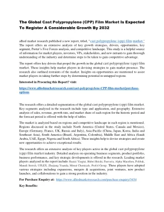 Cast Polypropylene (CPP) Film Market