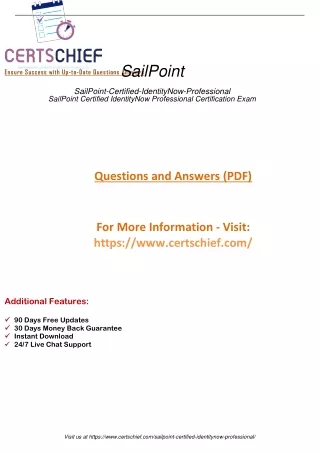 2023 exam SailPoint-Certified-IdentityNow-Professional questions and answers pdf dumps