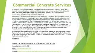 Commercial Concrete Services
