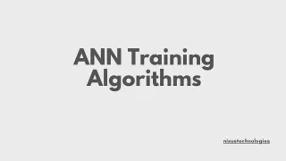 ann training algorithms