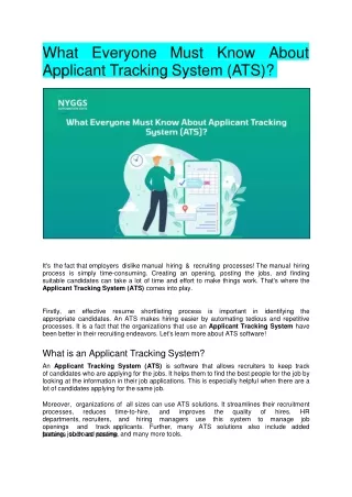 what everyone must know about applicant tracking