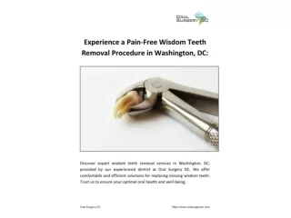 Procedure for Wisdom Teeth Removal | Washington, DC