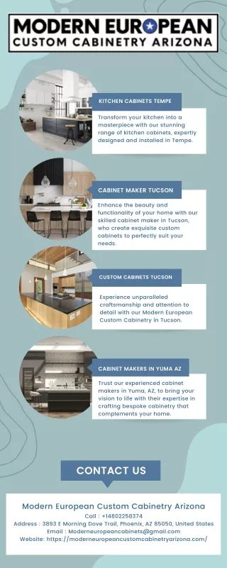 Modern European Custom Cabinetry Arizona