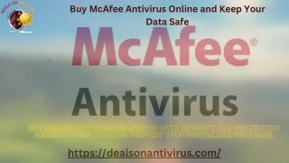 Buy McAfee Antivirus Online and Keep Your Data Safe