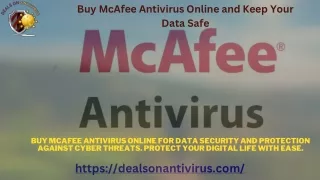 Buy McAfee Antivirus Online and Keep Your Data Safe