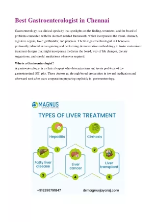 best gastroenterologist in chennai