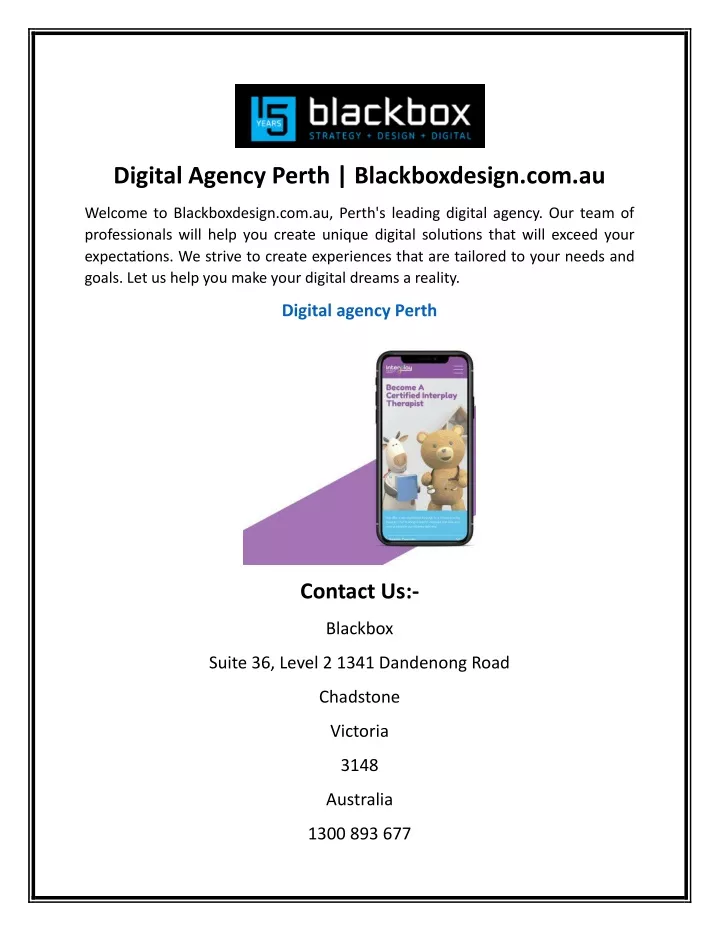 digital agency perth blackboxdesign com au