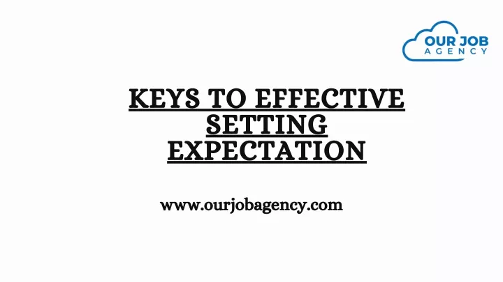 keys to effective setting expectation