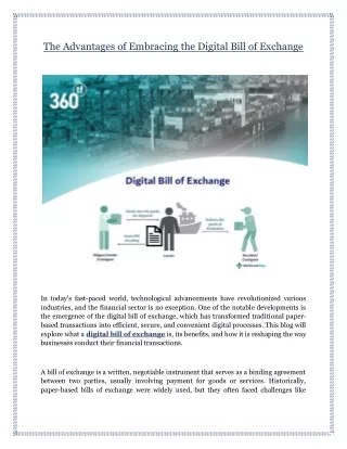 the advantages of embracing the digital bill