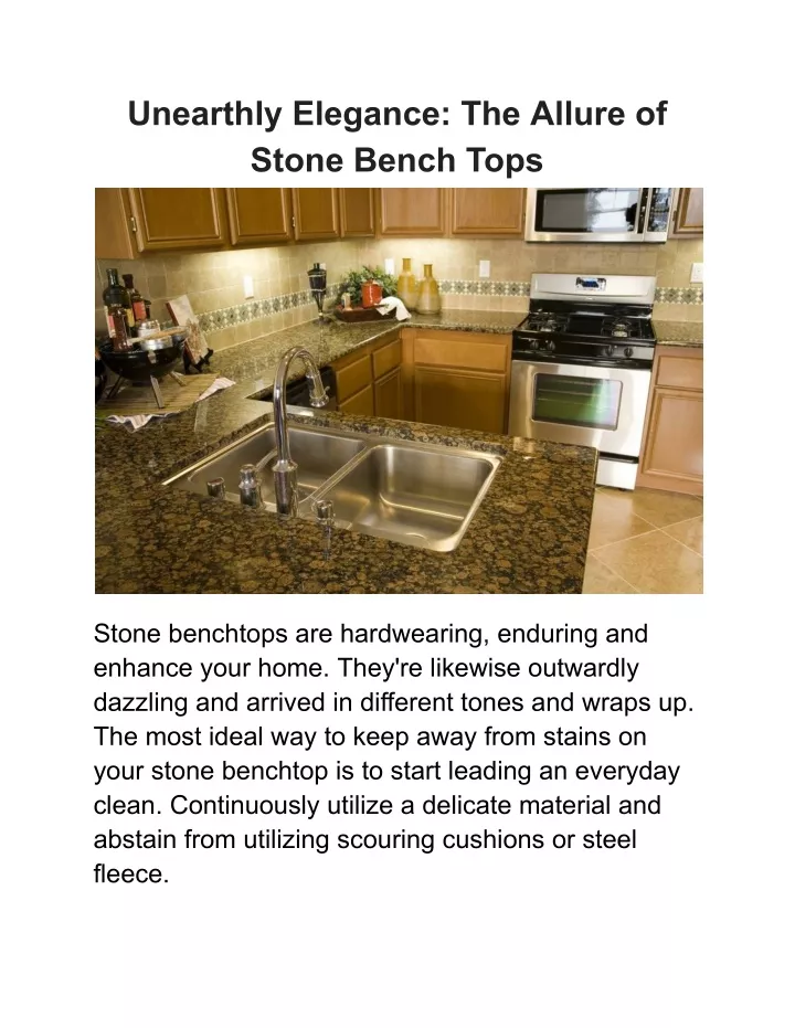 unearthly elegance the allure of stone bench tops